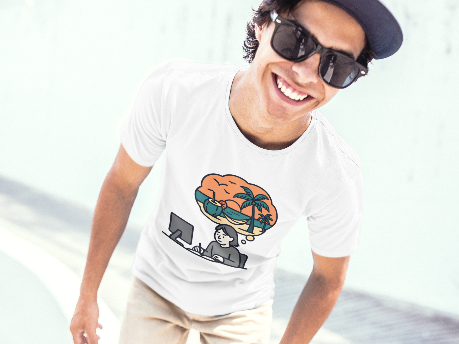 Body in office (Mind at Beach) T-Shirt