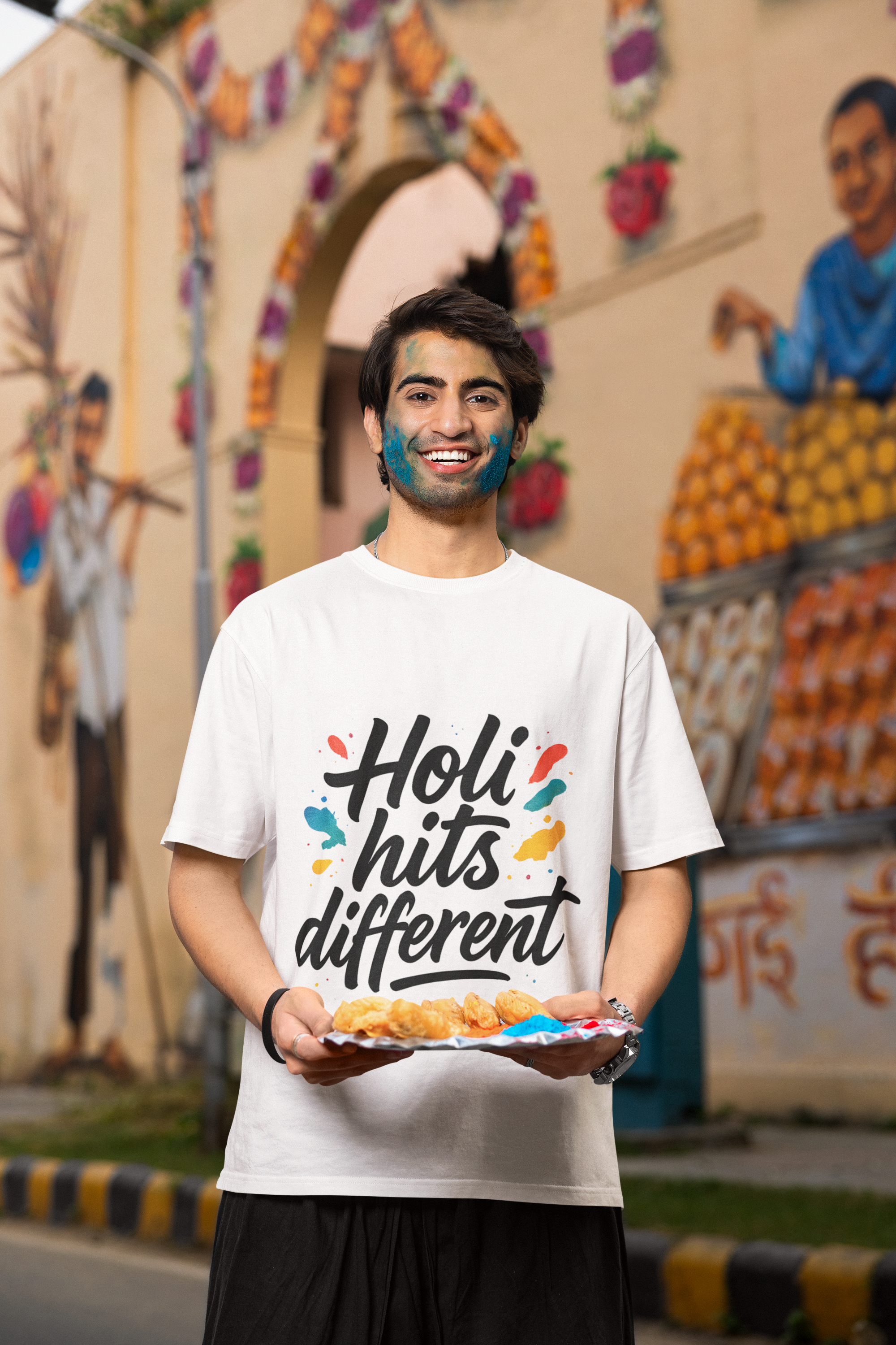 Holi Hits Different - Men's T-Shirt