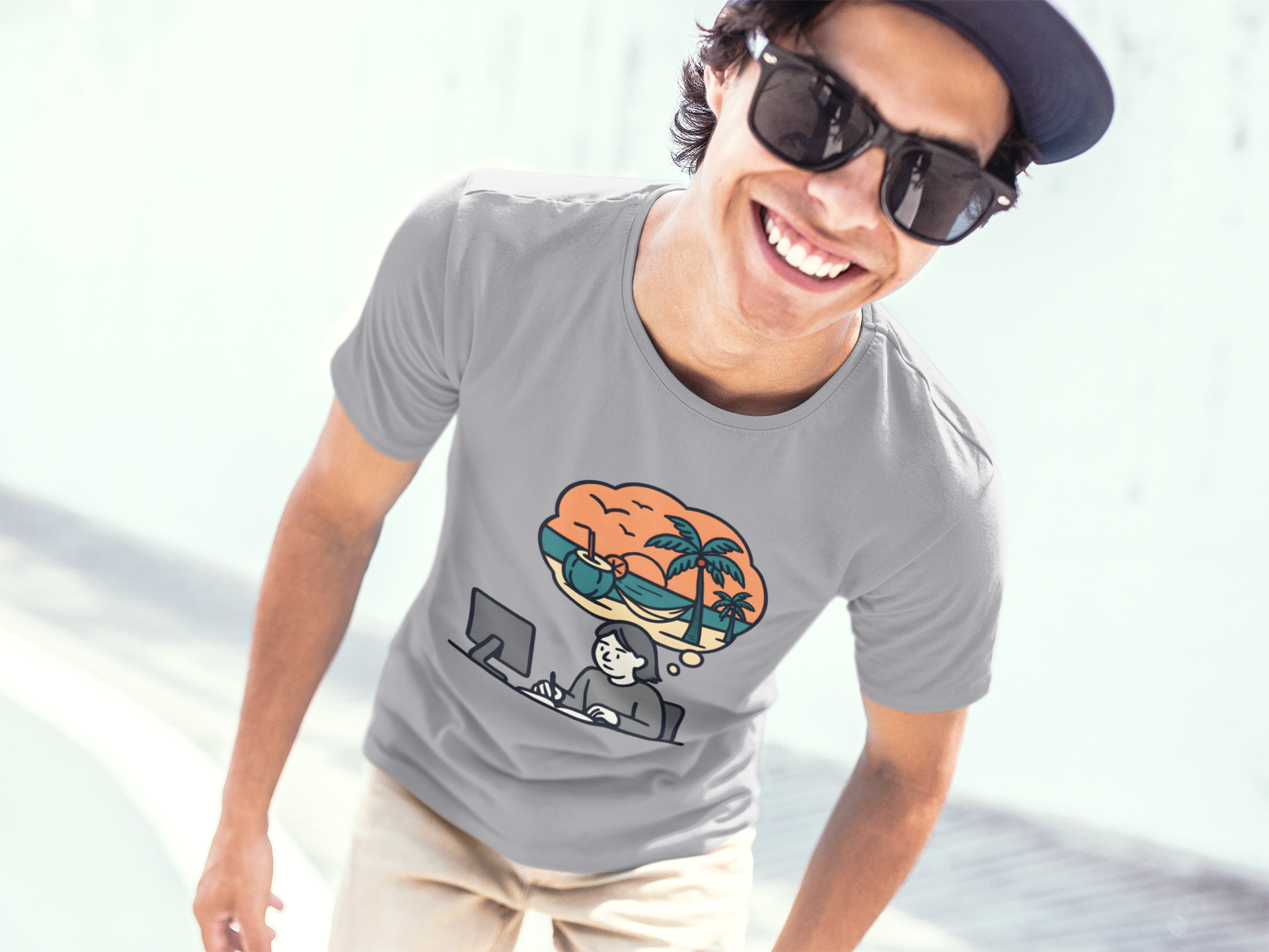 Body in office (Mind at Beach) T-Shirt